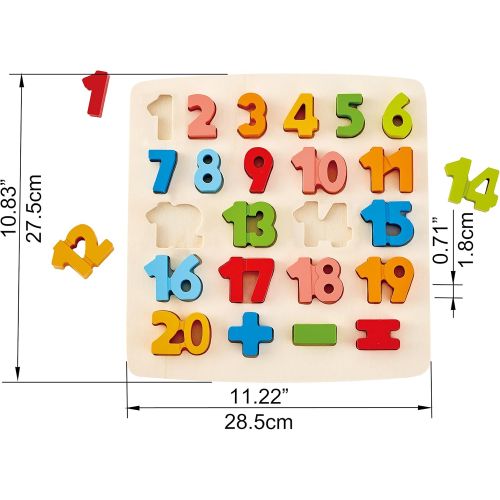  Odyssey Toys Hape Chunky Number and Counting Puzzle Early Learning Educational Preschool Toys