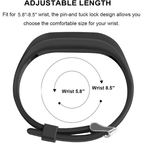  [아마존베스트]OenFoto Compatible Garmin Vivofit 3 Vivofit JR Bands with Metal Secure Watch Clasp, Silicone Replacement Bands for Garmin Vivofit 3 JR- Black