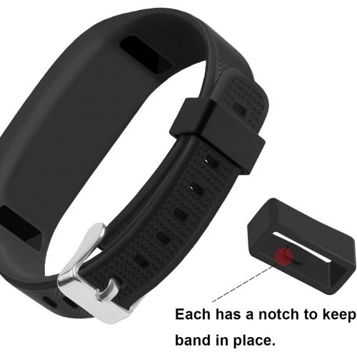  [아마존베스트]OenFoto Compatible Garmin Vivofit 3 Vivofit JR Bands with Metal Secure Watch Clasp, Silicone Replacement Bands for Garmin Vivofit 3 JR- Black