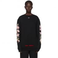 Off-White SSENSE Exclusive Black Diagonal Cherry Oversize Sweatshirt