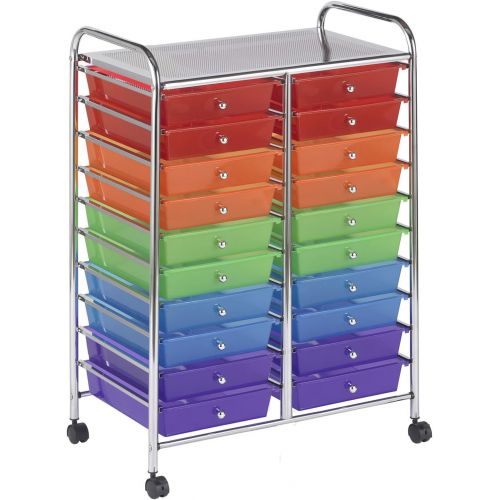  Offex Kids 20 Drawer Mobile Organizer, Assorted