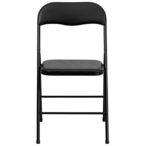  Offex 5 Piece Black Folding Card Table and Chair Set