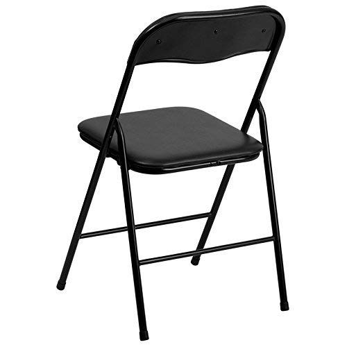  Offex 5 Piece Black Folding Card Table and Chair Set