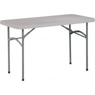 Office Star Resin Multipurpose Rectangle Table, 6-Feet, Center Folding with Wheels