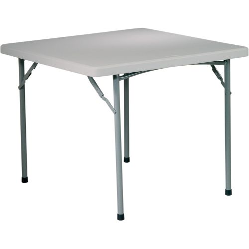  Office Star Resin Multipurpose Rectangle Table, 6-Feet, Center Folding with Wheels