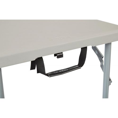  Office Star Resin Multipurpose Rectangle Table, 6-Feet, Center Folding with Wheels