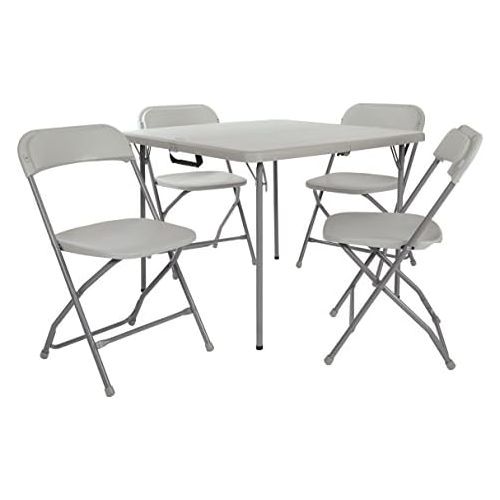  Office Star PCT-05 Table and Chair Set, 5-Piece Square