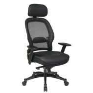Office Star Mesh Leather Chair with Headrest