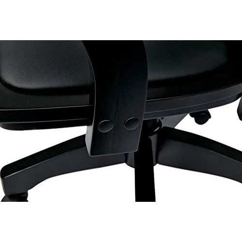  Office Star OSP Designs Wood Bankers Desk Chair with Vinyl Seat