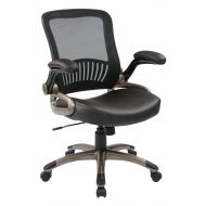 Office Star Screen Back & Eco Leather Seat Managers Chair, Espresso