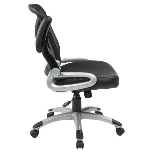  Office Star Screen Back & Eco Leather Seat Managers Chair, Espresso