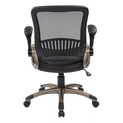  Office Star Screen Back & Eco Leather Seat Managers Chair, Espresso