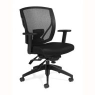 Offices To Go Atwater Mesh MidBack MultiAdjustment Task Chair Black Mesh Fabric Seat/Black Mesh Back/Black Frame