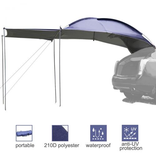  Offroading UBOWAY Awning Sun Shelter - Waterproof Auto Canopy Camper Trailer Tent Roof Top for SUV, MPV, Hatchback, Minivan, Sedan, Camping, Outdoor，5-6Persons