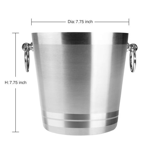  Oggi 7041.0 7041 Stainless Steel Champagne Bucket, 4-1/4-Quart, Silver