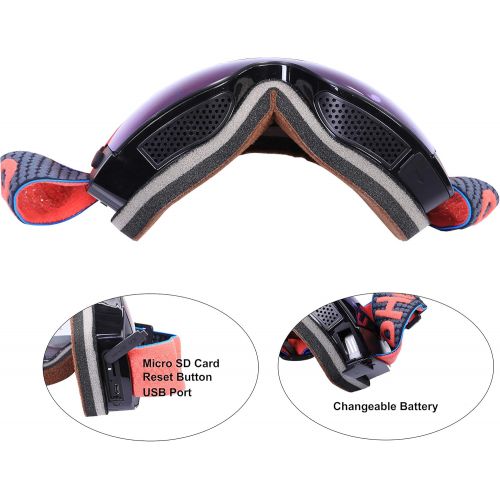  [아마존핫딜][아마존 핫딜] OhO sunshine OhO Camera Ski Goggles, Anti-Fog Snowboard Goggles with UV400 Protection Dual Ski Lens, 4K WiFi and 24MP Adjusted Action Camera, Low Temperature Working Battery (S6 Model)