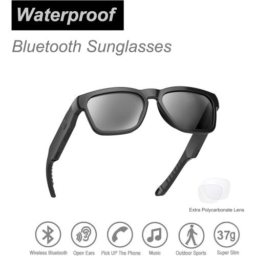  [아마존 핫딜] OhO sunshine Water Resistant Audio Sunglasses, Fashionable Bluetooth Sunglasses to Listen Music and Make Phone Calls,UV400 Polarized Lens and Compatible with Prescription Lens