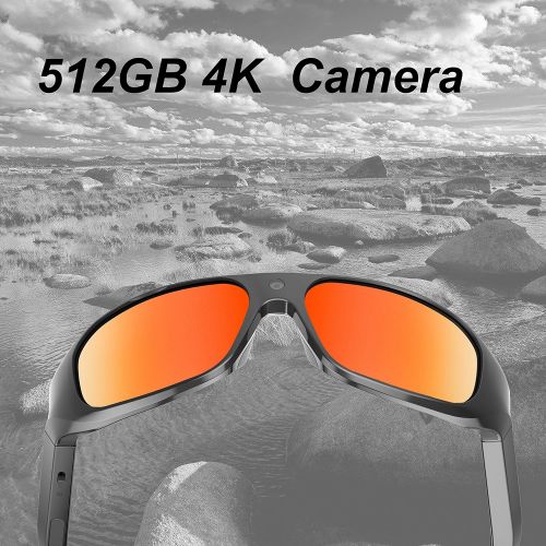  [아마존베스트]OhO sunshine OHO 4K Ultra HD Waterproof Video Sunglasses, Sports Action Camera with Built-in 32GB Memory and Polarized UV400 Protection Safety Lenses,Unisex Sport Design