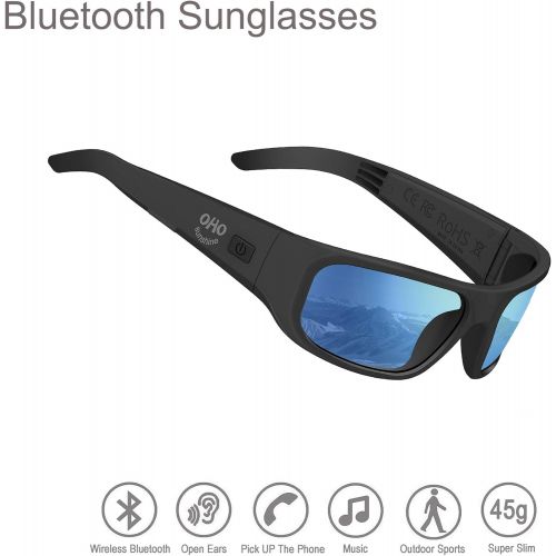  [아마존베스트]OhO sunshine Audio Sunglasses,Open Ear Bluetooth Sunglasses to Listen Music and Make Phone Calls with Polarized UV400 Protection Safety Lenses,Unisex Design Sport Design Compatible for All Smar