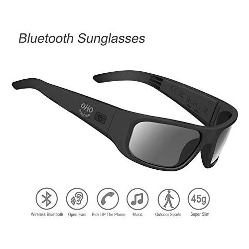  [아마존베스트]OhO sunshine Waterproof Audio Sunglasses,Open Ear Bluetooth Sunglasses to Listen Music and Make Phone Calls with Polarized UV400 Protection Safety Lenses,Unisex Sport Design for Al