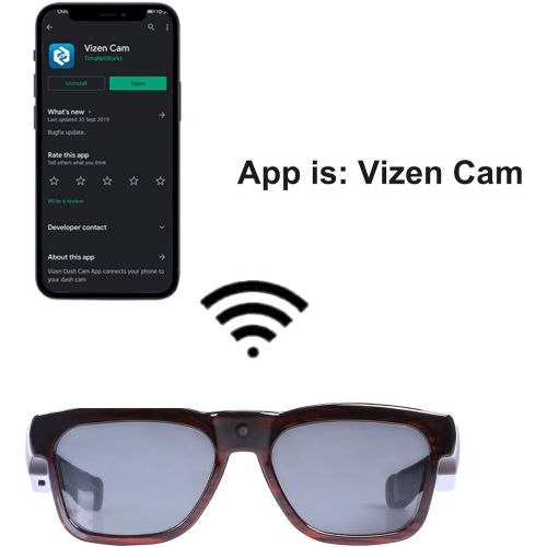  [아마존베스트]OhO sunshine WiFi Live Streaming Video Sunglasses, Streaming Videos & Photos from Glasses to Mobile Phone by App with Ultra Full HD Camera, Built-in 32GB Memory and Polarized UV400 Protection S