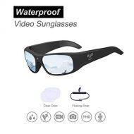 OhO sunshine OHO sunshine Waterproof Video Sunglasses, 1080P HD Outdoor Sports Action Camera with 32GB Built-in Memory and Polarized UV400 Protection Safety Lenses,Unisex Sport Design