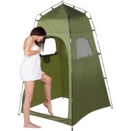 OhhGo Privacy Shower Tent, 6.4 FT Portable Travel Tent for Toilet Shower, Camp Toilet, Changing Room, Rain Shelter with Window, Camping and Beach, Easy Set Up