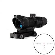 Ohhunt ohhunt 4x32 Hunting RifleScopes Red or Green Illuminated Chevron Glass Etched Reticle Real Fiber Optics Tactical Optical Sights Scope
