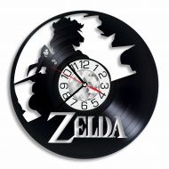 OhoArtGiftShop Vinyl Clock Zelda Wall Art Handmade Home Decor, Zelda Original Gift Present For Everyone Great Vintage Room Decoration