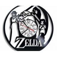 OhoArtGiftShop Zelda Vinyl Record Clock Art Handmade Home Room Wall Decor, Zelda Original Gift Present Great Vintage Decoration Accessory Stuff