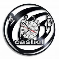 OhoArtGiftShop Castiel Vinyl Record Clock Art Handmade Home Wall Decor, Supernatural Castiel Original Gift Great Vintage Room Decoration Accessory Stuff