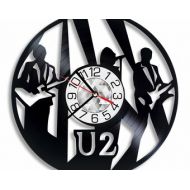 OhoArtGiftShop U2 Vinyl Record Clock Art Handmade Home Room Decor, U2 Original Gift Present For Everyone Vintage Wall Decoration Accessory Item
