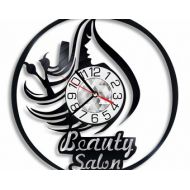 OhoArtGiftShop Vinyl Clock Beauty Salon Handmade Art Wall Home Decor, Original Gift For Everyone, Great Vintage Decoration For Room