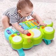[아마존베스트]Xylophone Table Music Toys of Ohuhu, Multi-Function Toys Kids Drum Set, Discover & Play Piano Keyboard, Xylophone Set Electronic Learning Toys for Baby Infant Toddler Kids Children