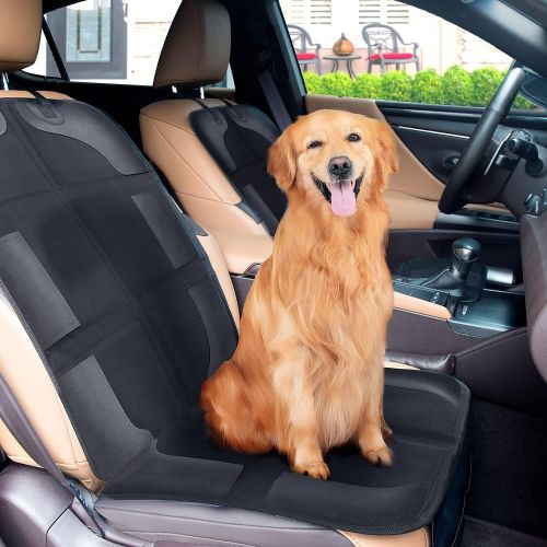 Ohuhu Car Seat Protector for Kids: 2-Pack Carseat Protectors for Baby Car Seat - Waterproof Auto Vehicles Pet Seat Cover with 2 Large Storage Pocket - Thickest Padding Backseat Pro