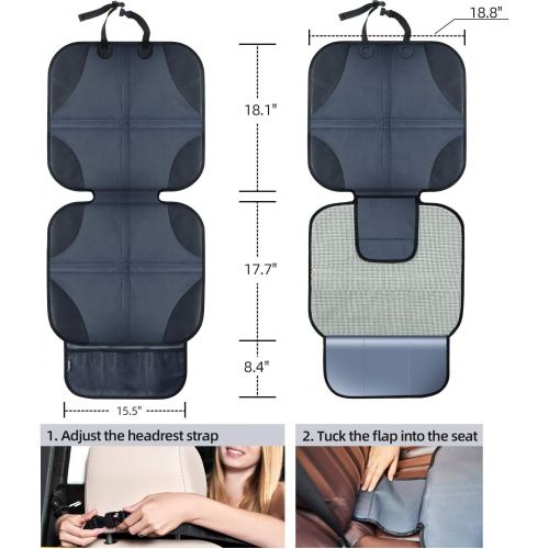  Ohuhu 1-Pack Baby Child Car Auto Carseat Seat Protector Cover Dog Mat Vehicle Cover With Organizer