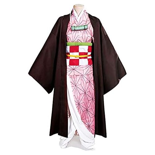  할로윈 용품Oikawa Kamado Cosplay Costume Outfit Kimono with Hairwear and Bamboo