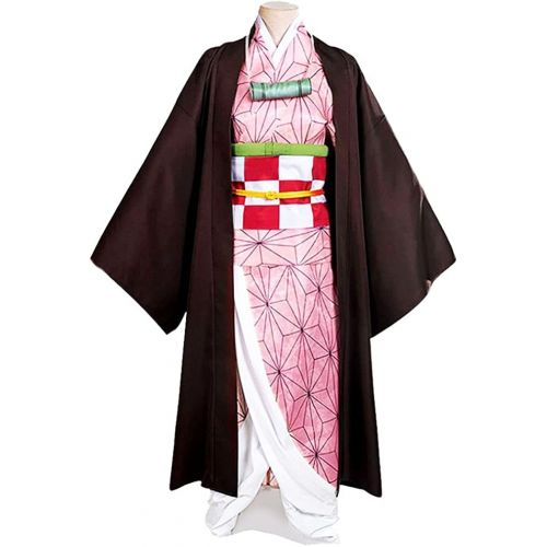  할로윈 용품Oikawa Kamado Cosplay Costume Outfit Kimono with Hairwear and Bamboo