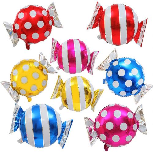  Oiuros 42 pcs 18 Sweet Candy Balloons, Round Lollipop Balloon, Birthday Wedding Party Balloons, Party Supplies