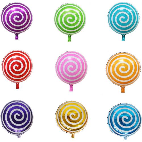  Oiuros 42 pcs 18 Sweet Candy Balloons, Round Lollipop Balloon, Birthday Wedding Party Balloons, Party Supplies