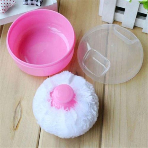  [아마존베스트]Okdeals OKDEALS Cosmetic Tool Baby Soft Face Body Powder Puff Sponge Box Container Case (pink)