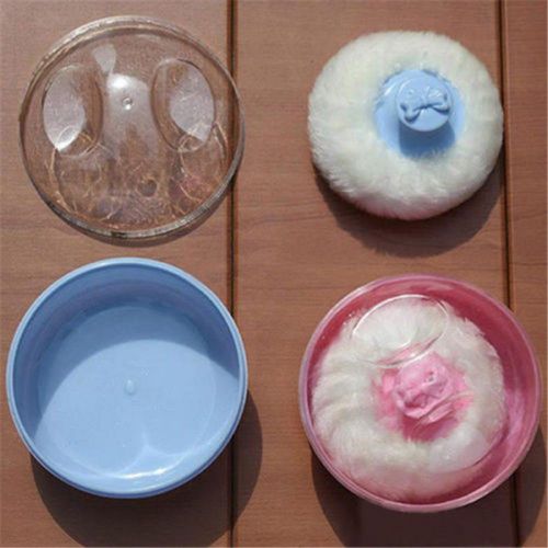  [아마존베스트]Okdeals OKDEALS Cosmetic Tool Baby Soft Face Body Powder Puff Sponge Box Container Case (pink)