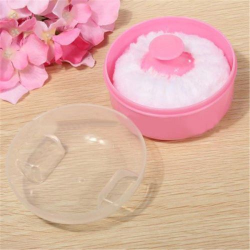  [아마존베스트]Okdeals OKDEALS Cosmetic Tool Baby Soft Face Body Powder Puff Sponge Box Container Case (pink)