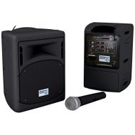 Oklahoma Sound PRA-8000/PRA8-5 Series Pro Audio Pa System with Handheld Mic, 17 Height, 11 Wide, 11 Length, Black