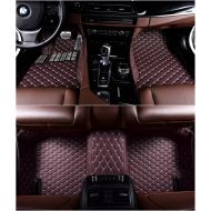 OkuTech Custom Fit XPE-Leather All Full Surrounded Waterproof Car Floor Mats for Jeep Wrangler 2 Door,Coffee