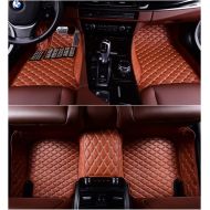 OkuTech Custom Fit XPE-Leather All Full Surrounded Waterproof Car Floor Mats for Jeep Wrangler 2 Door,Brown