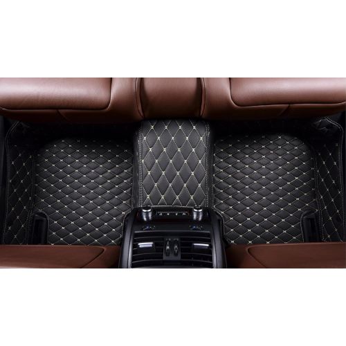  OkuTech Custom Fit XPE-Leather All Full Surrounded Waterproof Car Floor Mats for Jaguar XF 2008-2015,Brown