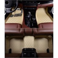 OkuTech Custom Fit XPE-Leather All Full Surrounded Waterproof Car Floor Mats for Maserati Quattroporte 3.0T 2013-2016,Beige