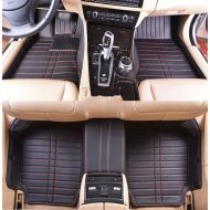 OkuTech Okutech Custom Fit Luxury XPE Leather Waterproof 3D full car Floor Mats for Mercedes Benz GL Class GL350 GL450 GL550 7 seats, black red stiching