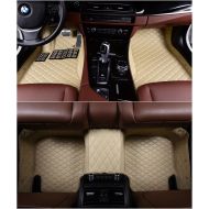 OkuTech Okutech Custom Fit XPE Leather 3D Full Surrounded Waterproof Car Floor Mats for Audi A4 2004-2008,Beige